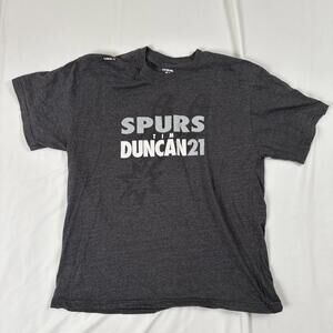 San Antonio Spurs Tim Duncan 21 Mens T Shirt Gray Large Nba Basketball